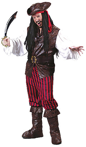 Male Caribbean Pirate Costume - Click Image to Close