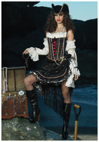 Deluxe Sultry Pirate Costume - Click Image to Close