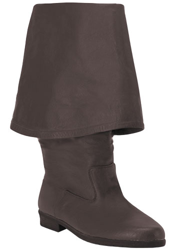 Brown Leather Pirate Boots - Click Image to Close