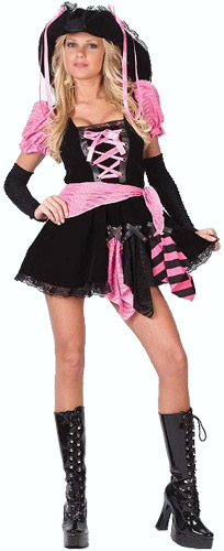 Pink Punk Teen Pirate Costume