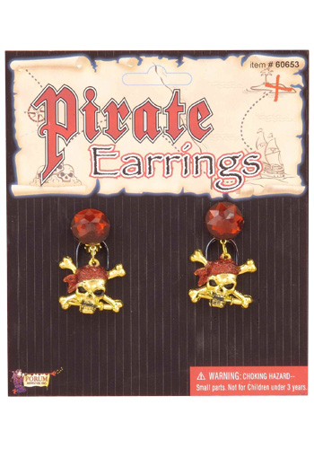 Glitter Pirate Earrings - Click Image to Close