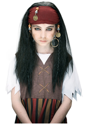 Kids Caribbean Pirate Wig - Click Image to Close