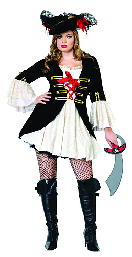 Plus Size Sexy Captain Swashbuckler Costume