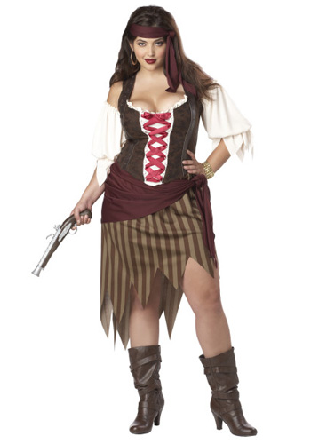 Plus Size Buccaneer Beauty Costume - Click Image to Close