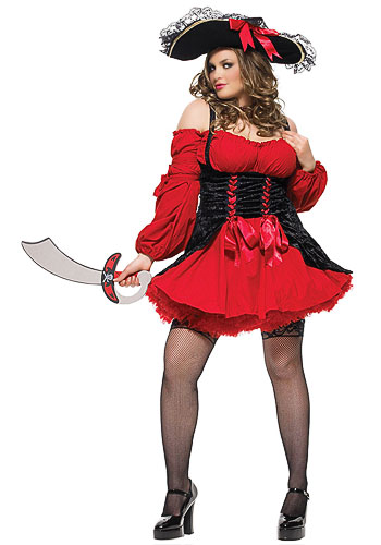 Plus Size Sexy Vixen Pirate Costume - Click Image to Close