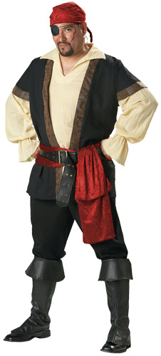 Authentic Plus Size Pirate Costume - Click Image to Close