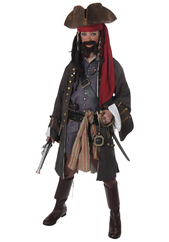 Teen Realistic Caribbean Pirate Costume - Click Image to Close