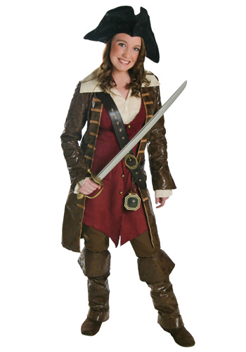 Teen Girls Caribbean Pirate Costume - Click Image to Close