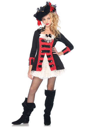 Teen Charming Pirate Captain Costume - Click Image to Close