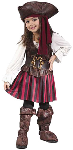 Caribbean Toddler Pirate Girl Costume - Click Image to Close