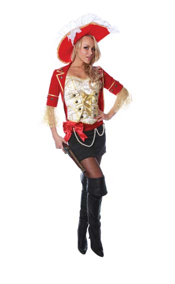 Lace Pirate Adult Costume - Click Image to Close