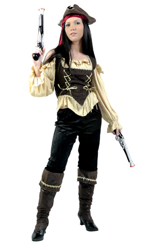 Womens Rustic Pirate Costume - Click Image to Close