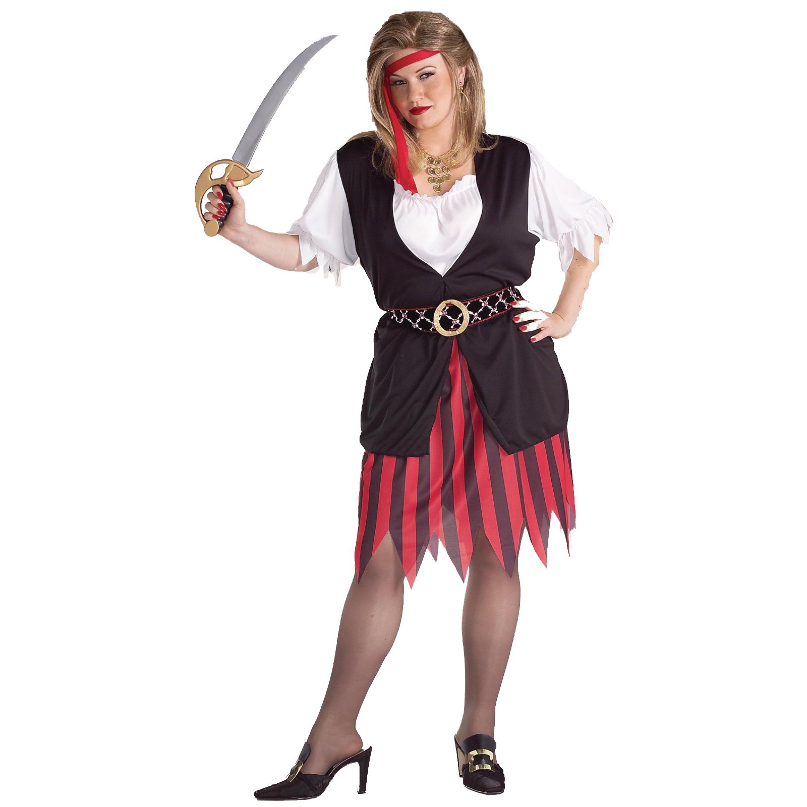 Pirate Woman Adult Plus Costume - Click Image to Close