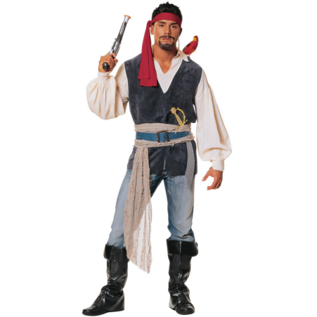 Blue Sea Pirate Adult Costume - Click Image to Close