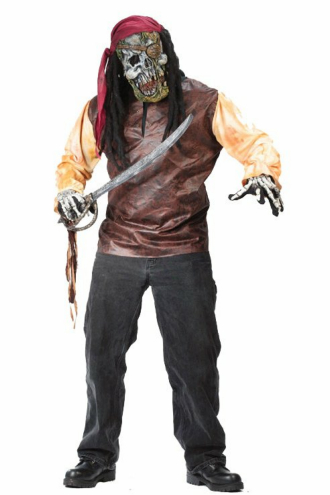 Pirate Skeleton Adult Costume - Click Image to Close