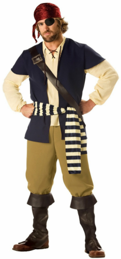 Pirate Rogue Adult Costume - Click Image to Close