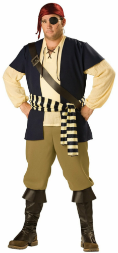 Pirate Rogue Adult Plus Costume - Click Image to Close
