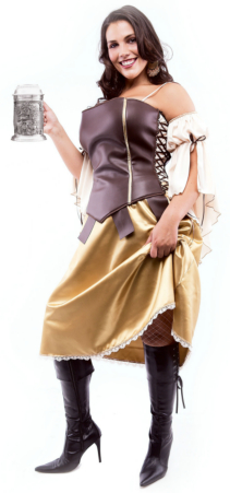 Tavern Wench Adult Plus Costume - Click Image to Close