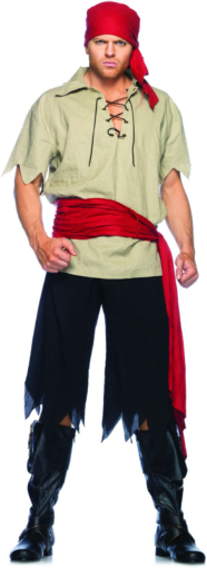 Cut Throat Pirate Adult Costume - Click Image to Close