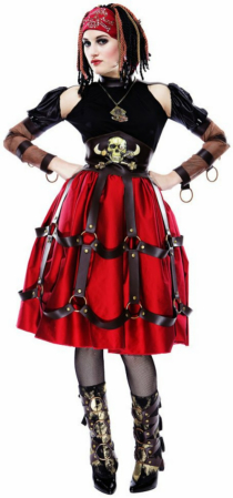 Gothic Pirate Wench Adult Costume - Click Image to Close