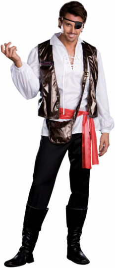 Captain One Eyed Willy Adult Costume - Click Image to Close