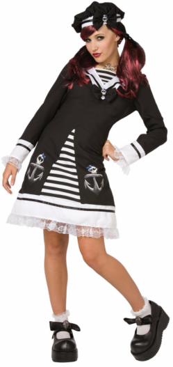 Gothic Sailor Adult Costume - Click Image to Close