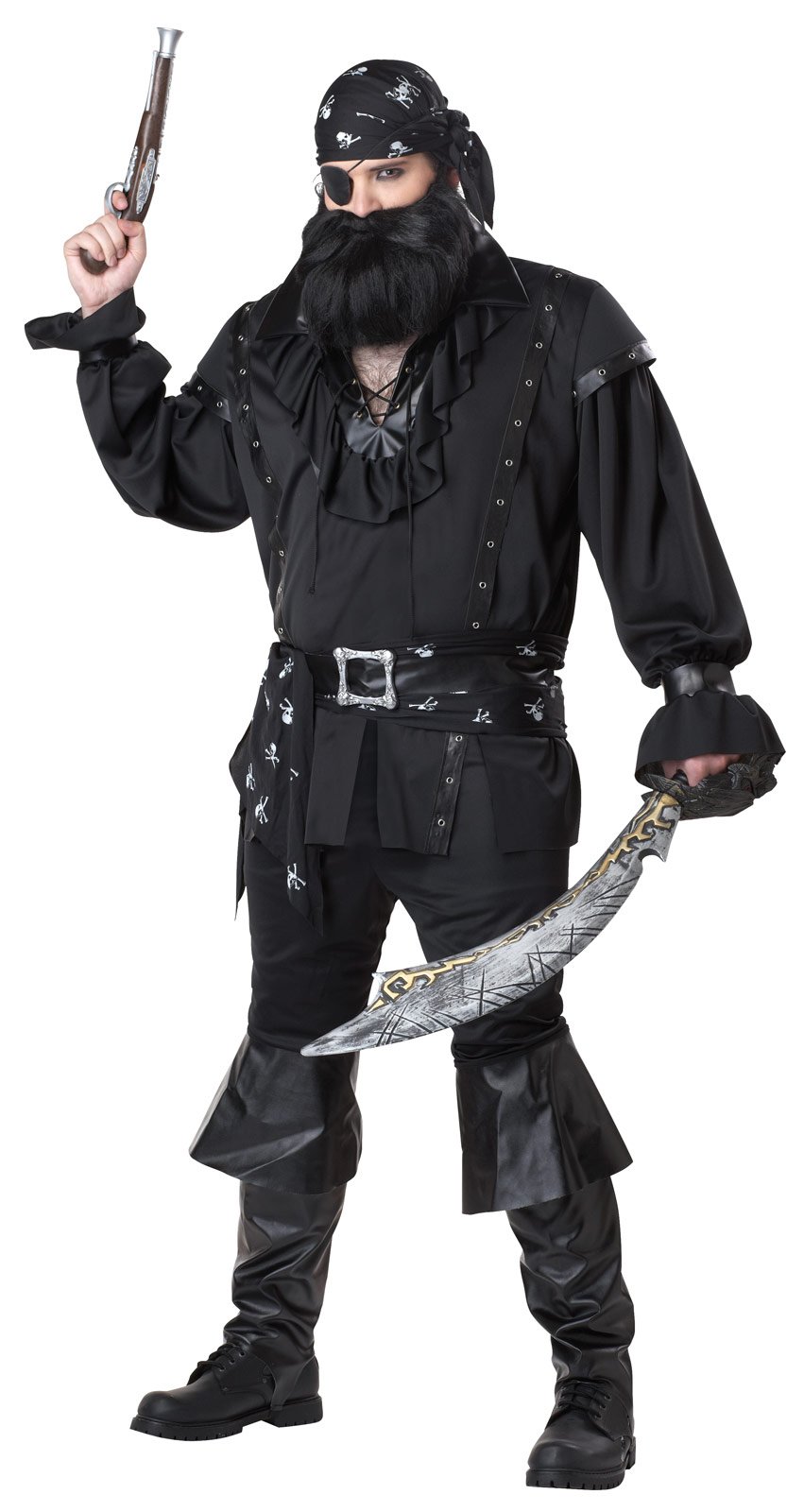 Plundering Pirate Adult Plus Costume - Click Image to Close