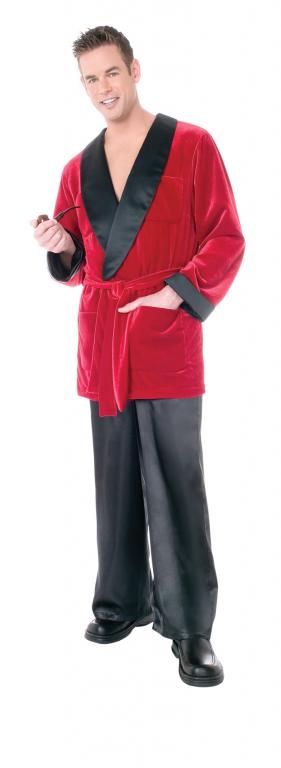 Playboy Hefs Smoking Jacket Adult Costume - Click Image to Close