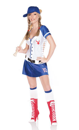 Playboy Homerun Hottie Large Adult Costume - Click Image to Close