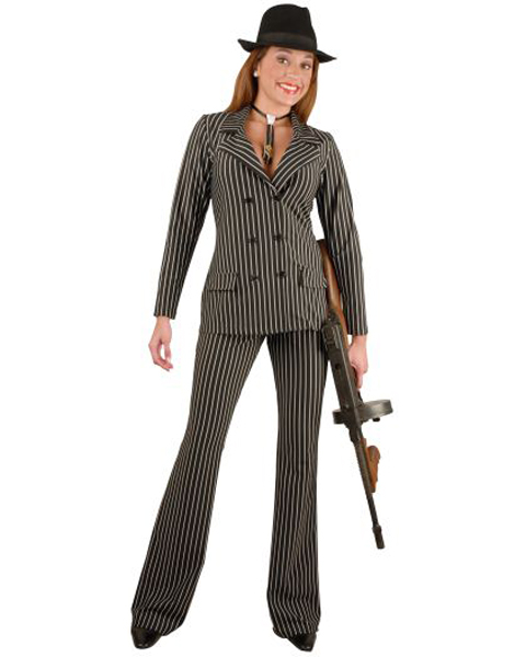 Plus Size Mob Woman Costume for Adult - Click Image to Close