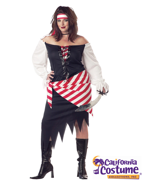 Plus Size Ruby, The Pirate Beauty Costume for Adut