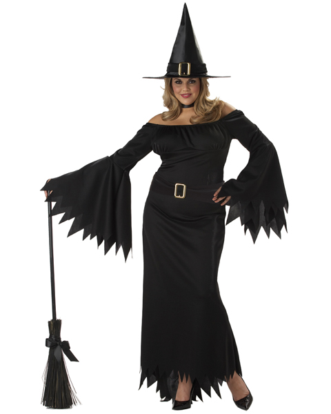 Womens Plus Size Elegant Witch Costume - Click Image to Close