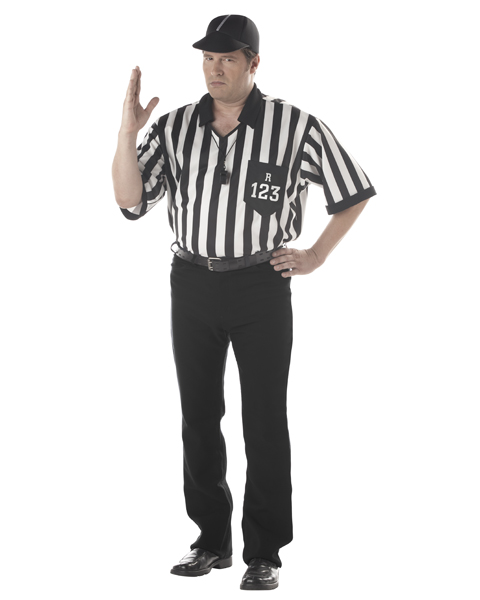 Referee Set Adult Plus Costume - Click Image to Close