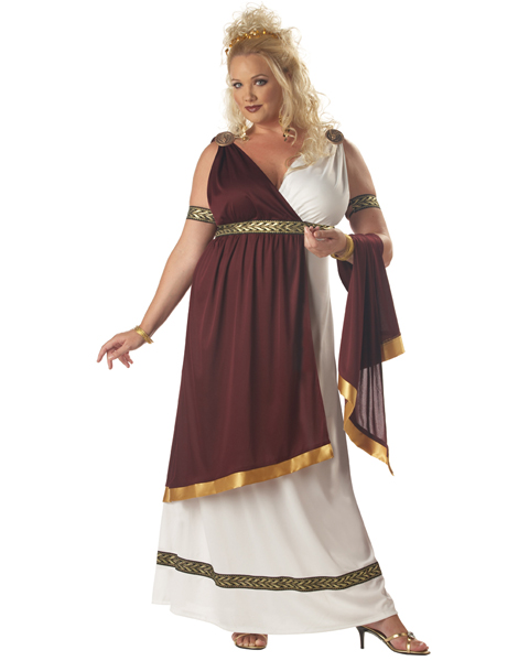 Womens Plus Size Roman Empress Costume - Click Image to Close