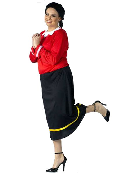 Womens Plus Size Olive Oyl Costume - Click Image to Close