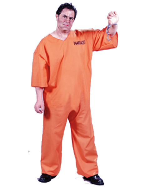 Mens Plus Size Got Busted Costume - Click Image to Close