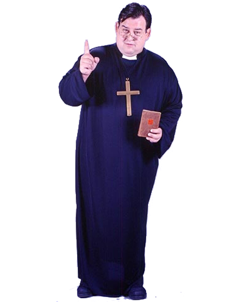 Mens Plus Size Priest Costume