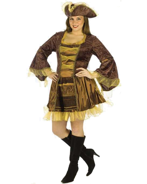 Plus Size Sassy Victorian Pirate Costume - Click Image to Close