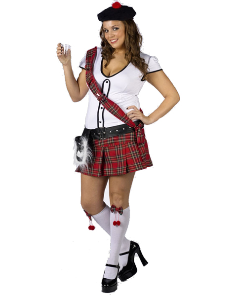 Womens Plus Sexy Scottie Hottie Costume - Click Image to Close