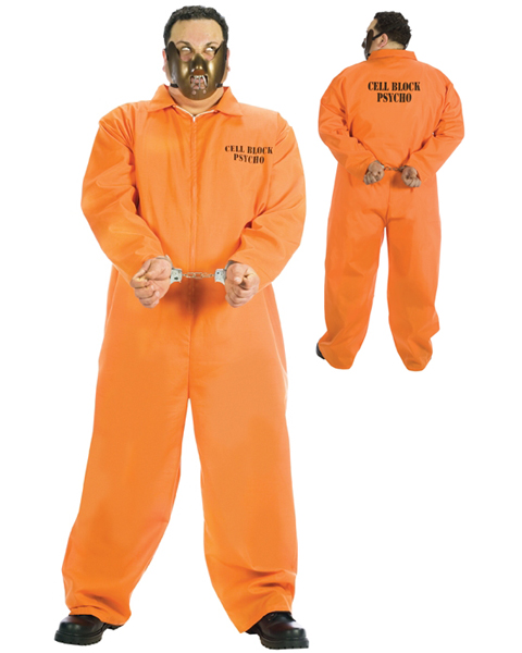 Mens Plus Size Cell Block Psycho Costume