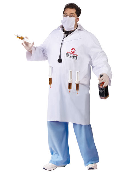 Plus Size Dr. Shots Mens Costume - Click Image to Close