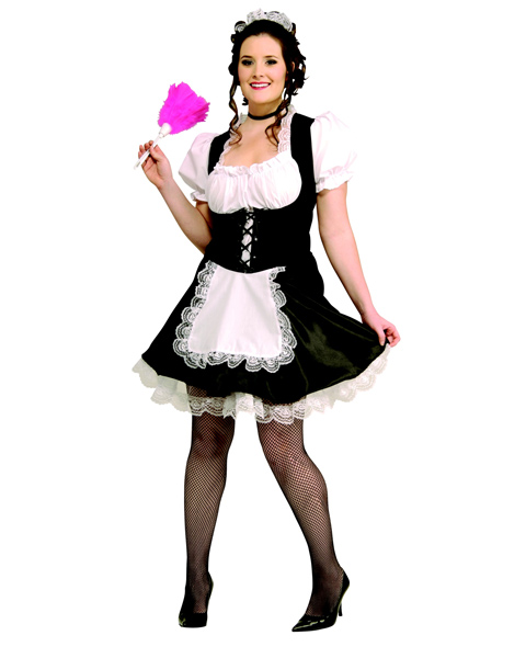 French Maid Plus Size Costume for Women - Click Image to Close