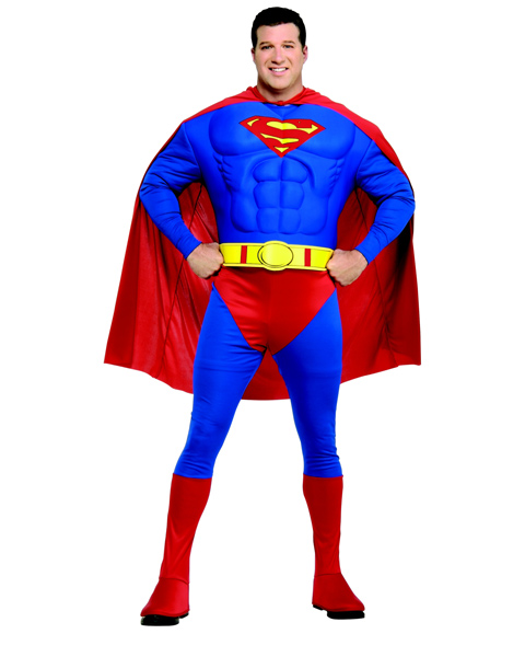 Muscle Chest Superman Plus Size Costume - Click Image to Close