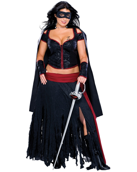 Plus Size Lady Zorro Costume - Click Image to Close