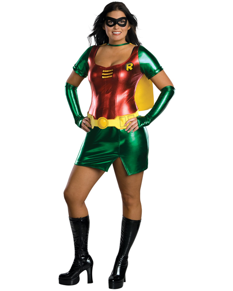 Womens Plus Size Robin Costume - Click Image to Close