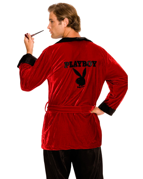 Mens Plus Playboy Smoking Jacket Adult - Click Image to Close