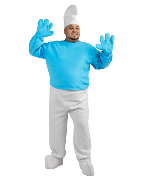 Smurf Adult Plus Costume - Click Image to Close