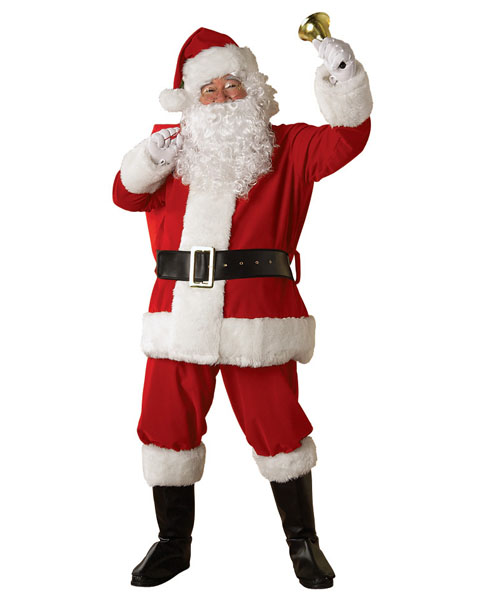 X Large Regal Regency Plush Santa Suit Costume forAdult - Click Image to Close