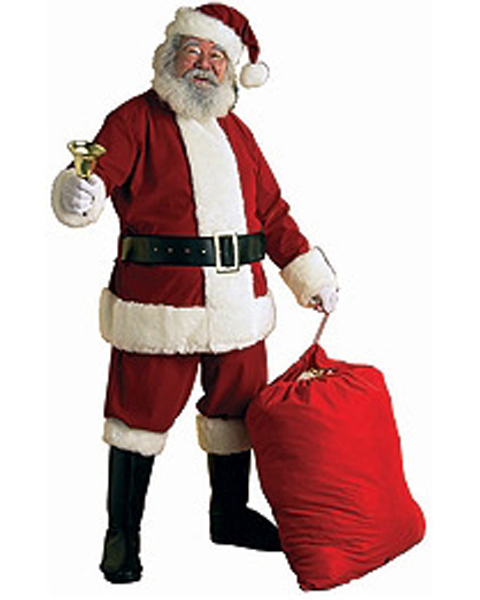 Adult XX Large Deluxe Velvet Santa Suit - Click Image to Close