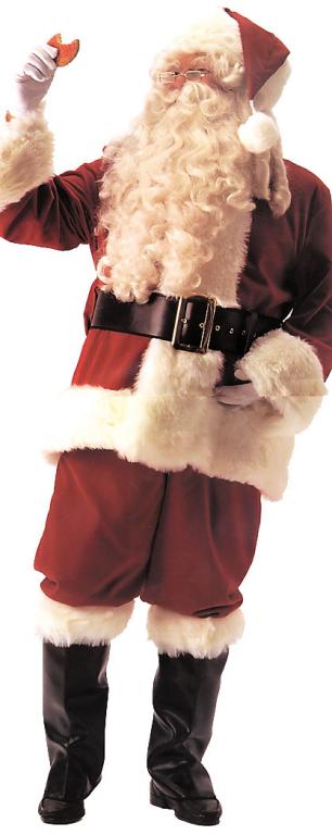 Deluxe Santa Suit Velvet Adult Costume - Click Image to Close